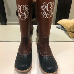 monogrammed duck boots wholesale